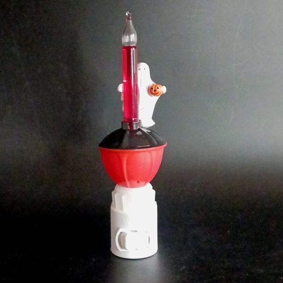 Halloween Ghost Bubble Night Light 6.5"T Boxed - Picture 3 of 5
